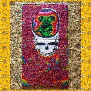 Oil Pastel Grateful Dead Inspired Art Handmade
